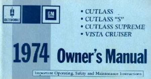 1974 Oldsmobile Cutlass, Vista-Cruiser Owner's Manual