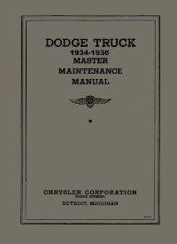 1934 1935 1936 Dodge Truck Shop Service Repair Manual
