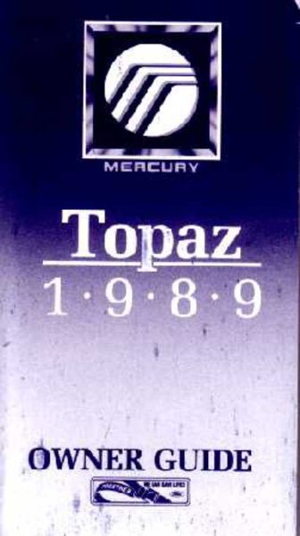 1990 Mercury Topaz Owner's Manual