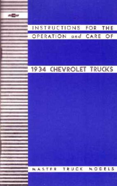 1934 Chevrolet DB & P Series Owner's Manual