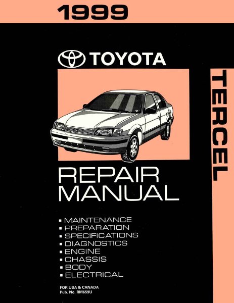 1999 Toyota Tercel Shop Service Repair Manual