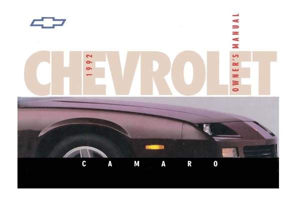 1992 Chevrolet Camaro Owner's Manual