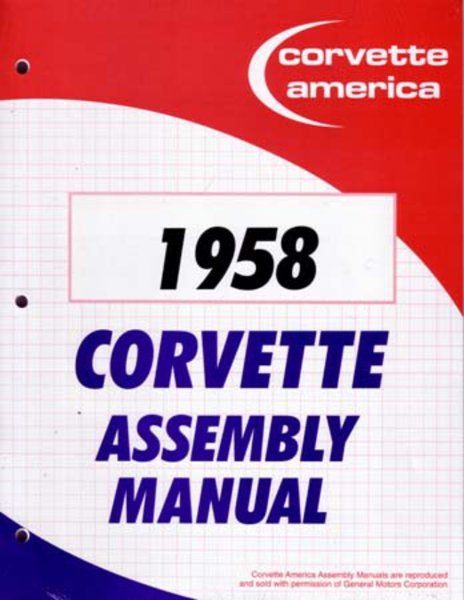 1958 Chevrolet Corvette Assembly Manual Book Rebuild Instructions Illustrations