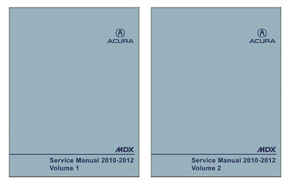 2010–2012 Acura MDX Factory Shop Service Manual