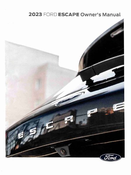 2023 Ford Escape Owner's Manual