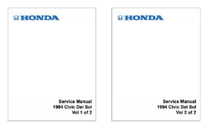 1994 Honda Civic Del Sol Factory Shop Service Manual