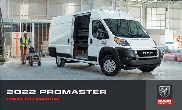 2022 Dodge Promaster Owner's Manual