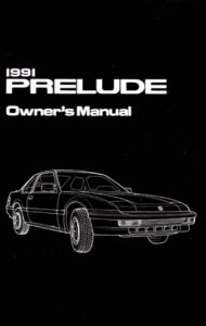 1991 Honda Prelude Owner's Manual