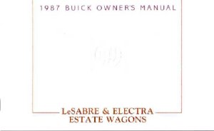 1987 Buick Estate Wagon, Lesabre Wagon Owner's Manual