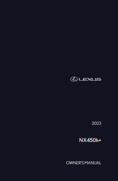 2023 Lexus NX 450ht Owner's Manual