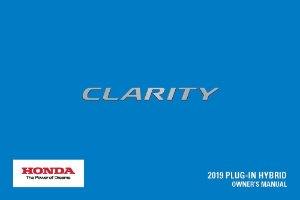 2019 Honda Clarity Plugin Hybrid Owner's Manual