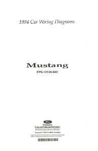 1994 Ford Mustang Wiring Diagrams Manual