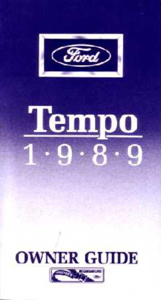 1989 Ford Tempo Owner's Manual