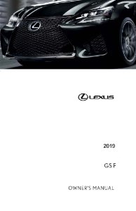 2019 Lexus GS F Owner's Manual