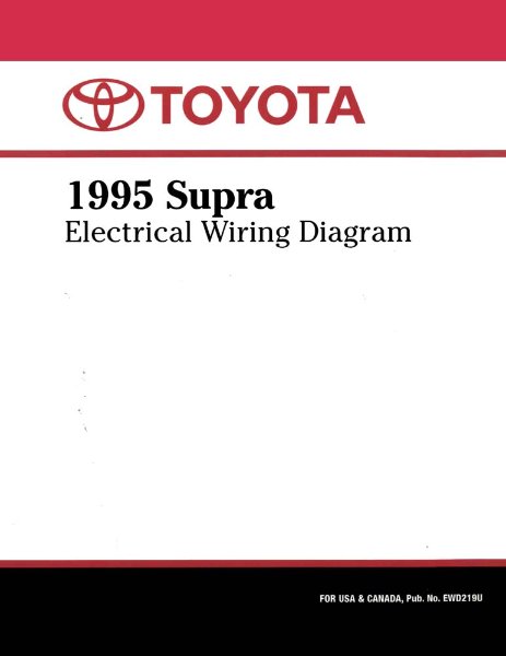 1995 Toyota Supra Wiring Diagrams Manual