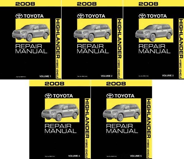 2008 Toyota Highlander Hybrid Factory Shop Service Manual
