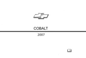 2007 Chevrolet Cobalt Owner's Manual
