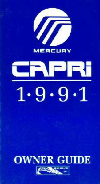 1991 Mercury Capri Owner's Manual