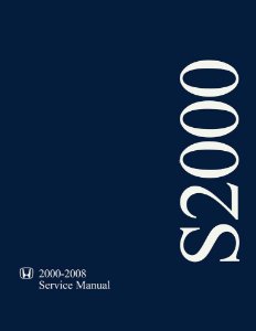 2000–2008 Honda S2000 Factory Shop Service Manual