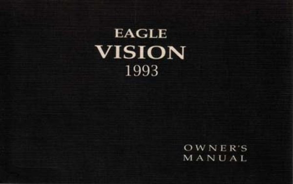 1993 Eagle Vision Owner's Manual