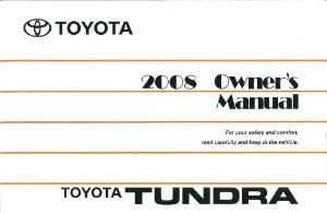 2008 Toyota TUNDRA Owner's Manual