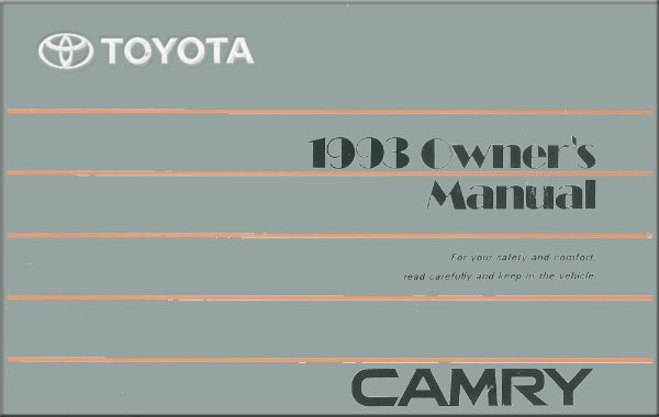 1993 Toyota Camry Owner's Manual