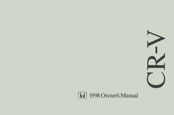 1998 Honda CR-V Owner's Manual