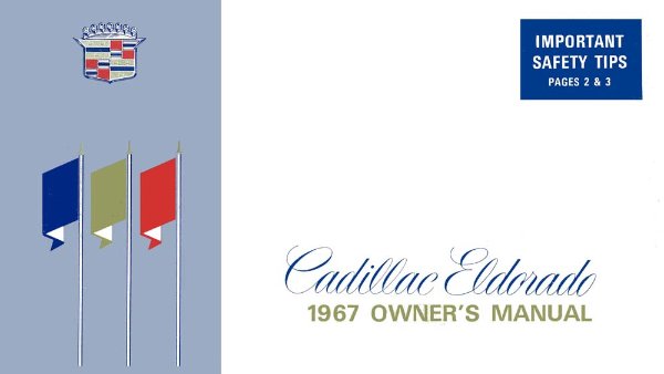 1967 Cadillac Eldorado Owner's Manual