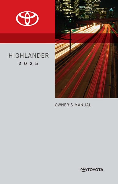 2025 Toyota Highlander Owner's Manual