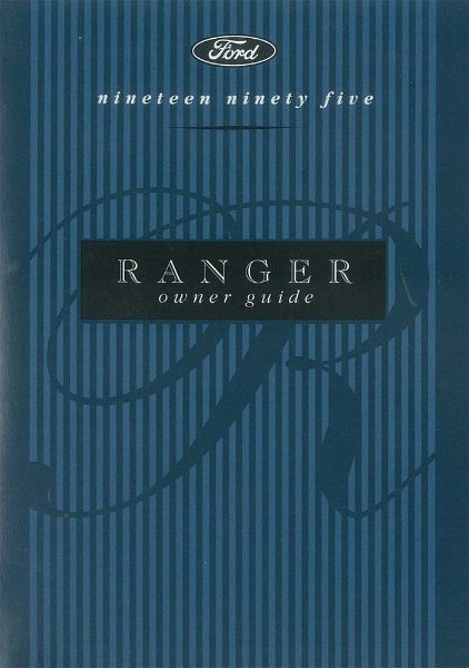 1995 Ford Ranger Owner's Manual