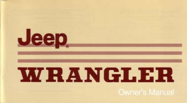 1987 Jeep Wrangler Owner's Manual