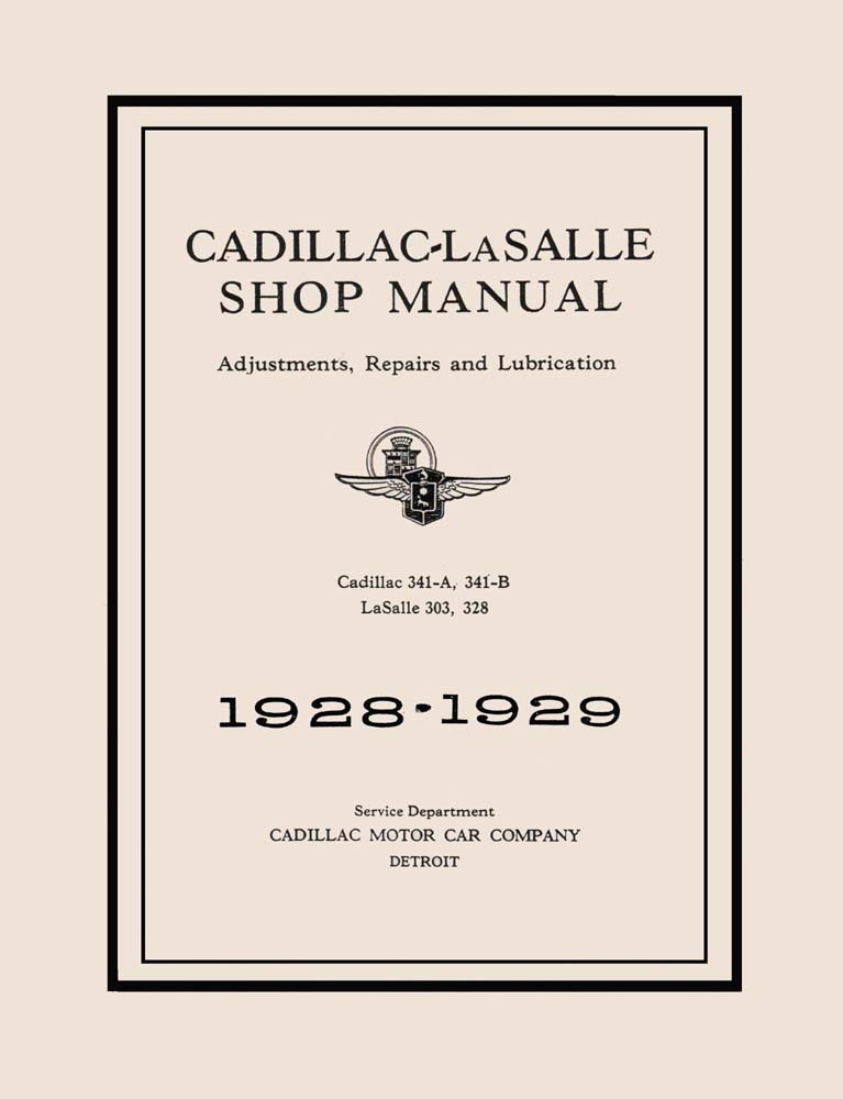1928 1929 Cadillac 341 Shop Service Repair Manual