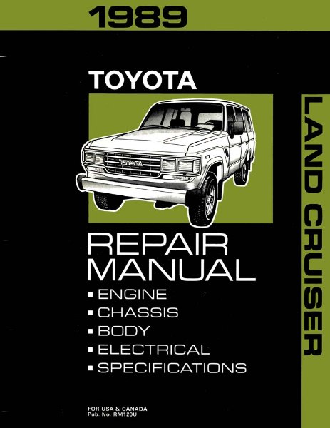 1989 Toyota Land Cruiser Shop Service Repair Manual
