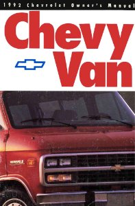 1992 Chevrolet G10, G20, G30 Owner's Manual