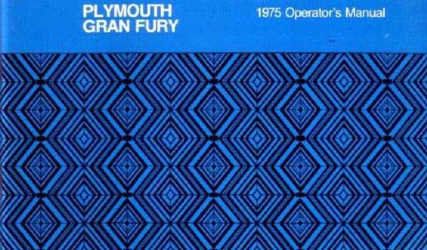 1975 Plymouth Gran Fury Owner's Manual