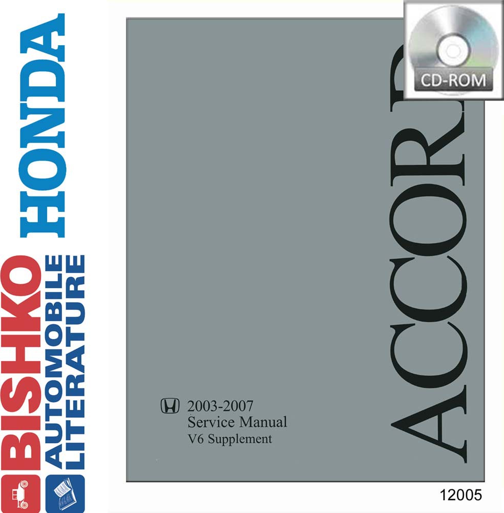 2003-2007 HONDA ACCORD V6 Engine Service Manual Supplement ONLY (Requires main Accord SM)