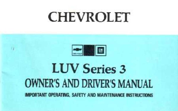 1974 Chevrolet LUV Owner's Manual