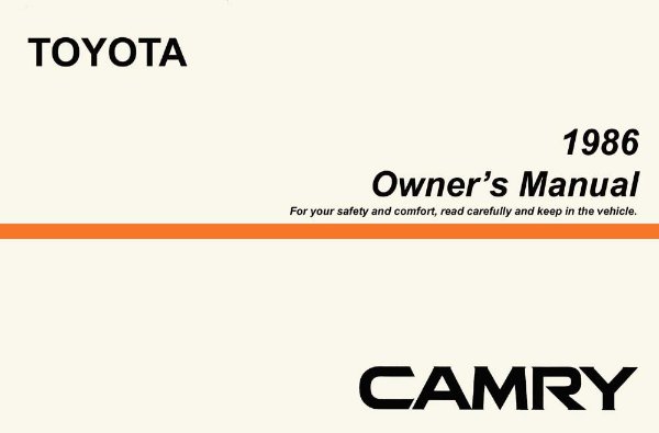 1986 Toyota Camry Owner's Manual