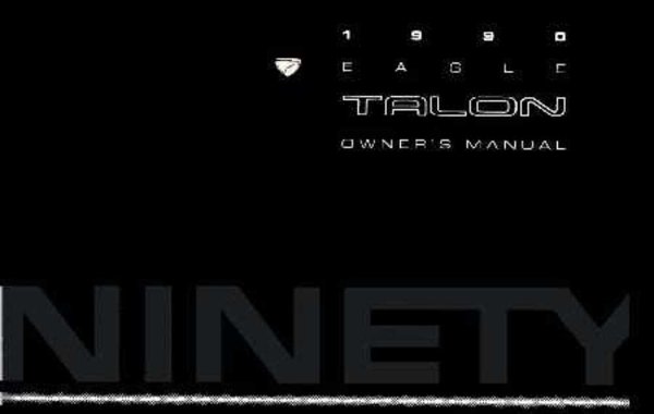 1990 Eagle Talon Owner's Manual