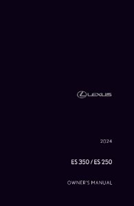 2024 Lexus ES 250, 350 Owner's Manual