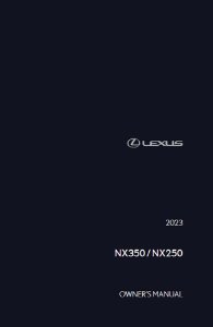 2023 Lexus NX 250, 350 Owner's Manual