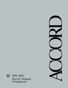 1995–1997 Honda Accord V6 Engine Factory Shop Service Manual