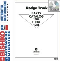 1984 1985 Dodge Pickup Truck Parts Numbers Book List PDF Interchange Images sample image