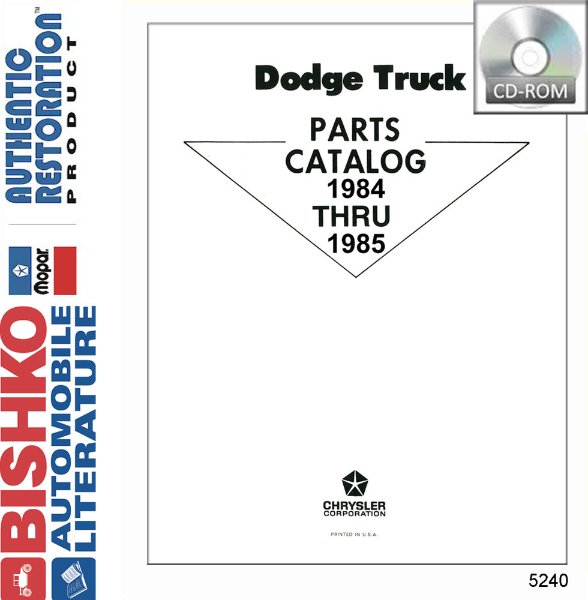 1984 1985 Dodge Pickup Truck Parts Numbers Book List PDF Interchange Images