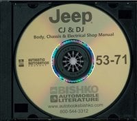 1953-1971 JEEP CJ & DJ Models Body, Chassis & Electrical Service Manual