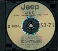 1953-1971 JEEP CJ & DJ Models Body, Chassis & Electrical Service Manual sample image