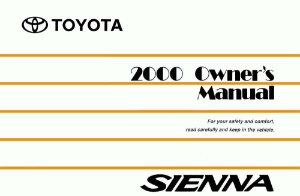 2000 Toyota Sienna Owner's Manual