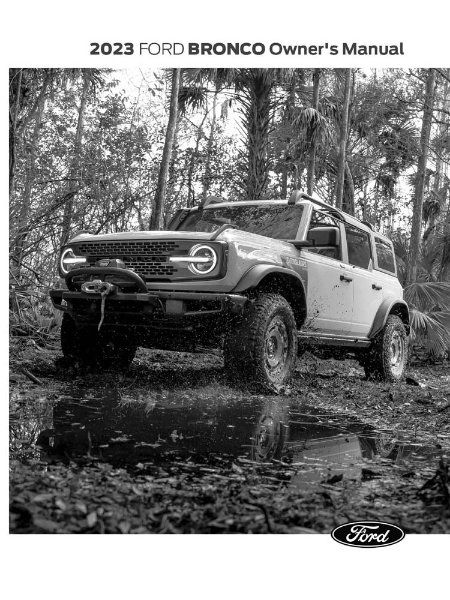 2023 Ford Bronco Owner's Manual