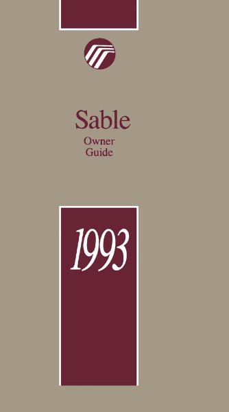1993 Mercury Sable Owner's Manual