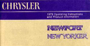1979 Chrysler Newport, New Yorker Owner's Manual